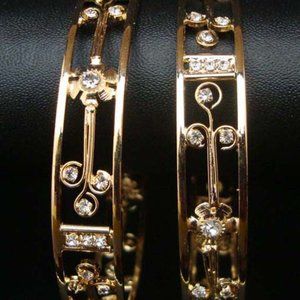 Golden Bangles with stone work Indian Bollywood